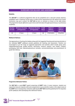 CXC-AD Associate Degree Handbook (Revised) | PDF