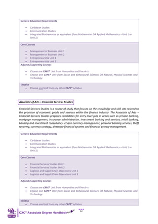 CXC-AD Associate Degree Handbook (Revised) | PDF