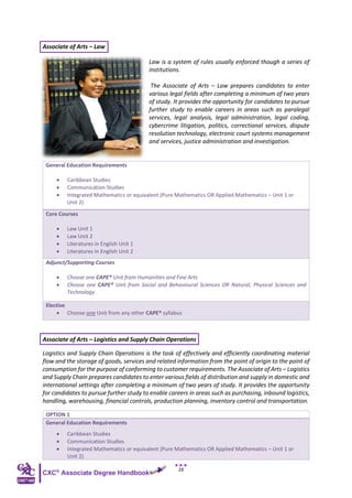 CXC-AD Associate Degree Handbook (Revised) | PDF