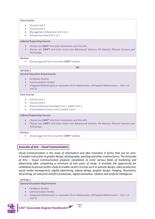 CXC-AD Associate Degree Handbook (Revised) | PDF