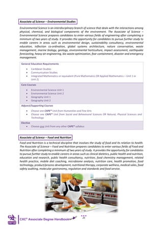 CXC-AD Associate Degree Handbook (Revised) | PDF