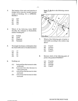 CSEC GEOGRAPHY 2009 multiple choice past paper