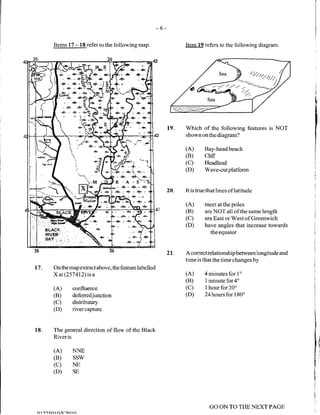 CSEC GEOGRAPHY multiple choice past paper 2010