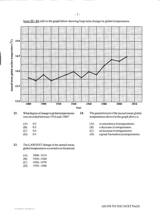 CSEC GEOGRAPHY multiple choice past paper 2010