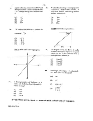 Cxc past paper 1 june 2010