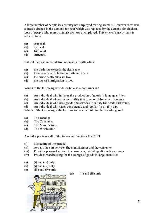 Cxc Social Studies Multiple Choice Questions PDF
