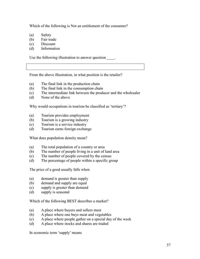 Cxc Social Studies Multiple Choice Questions PDF