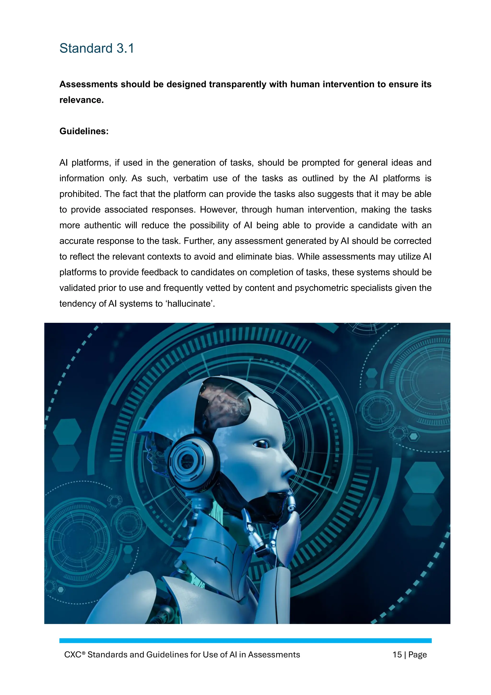 CXC Standards and Guidelines for the Use of AI in Assessment V1.0 (2025 ...