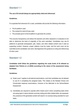 CXC Standards and Guidelines for the Use of AI in Assessment V1.0 (2025 ...