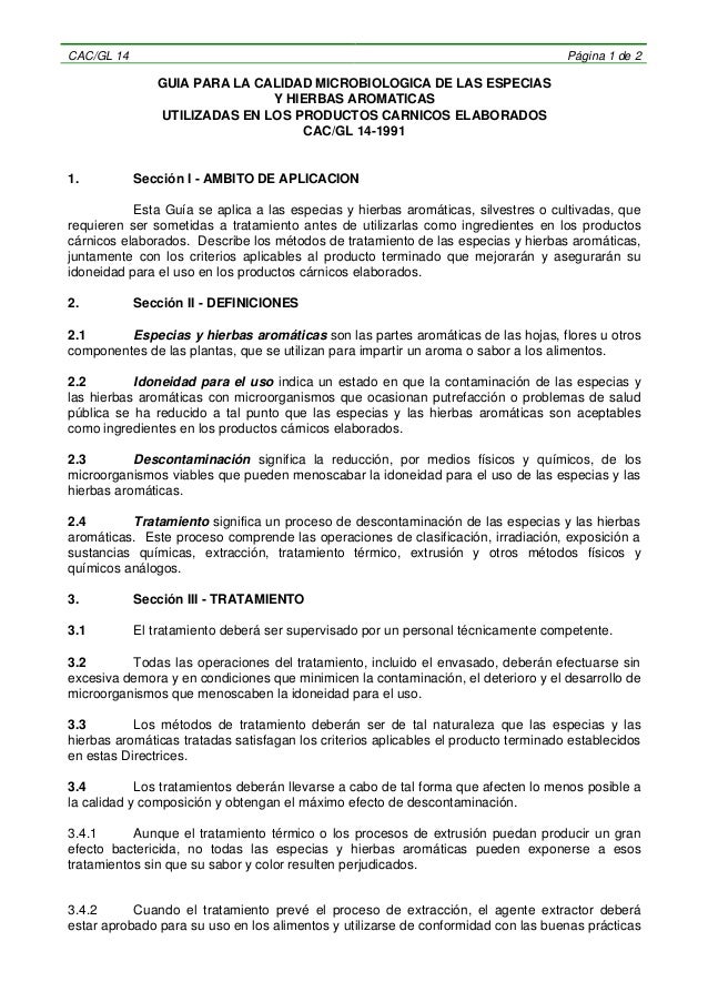 Cxg 014smicrobiologia De Aderezos En Carne