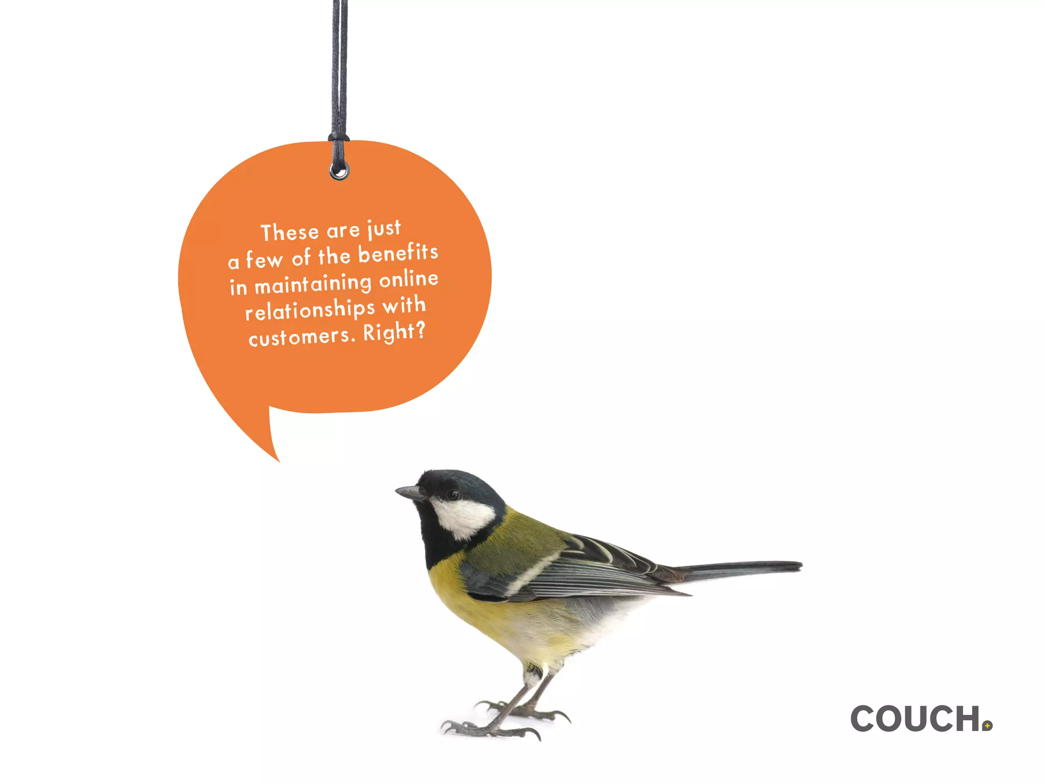 These are just
a few of the benefits
in maintaining online
relationships with
customers. Right?
 