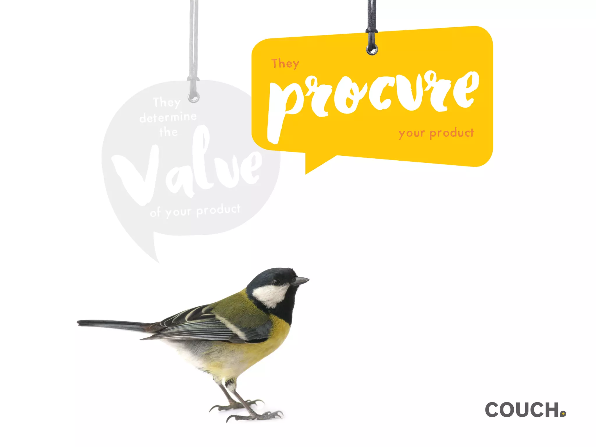 Valueof your product
procureThey
your product
They
determine
the
 
