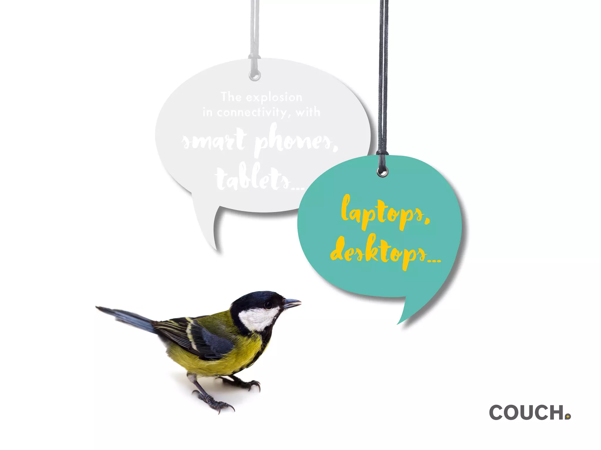 The explosion
in connectivity, with
smart phones,
tablets...
laptops,
desktops...
 