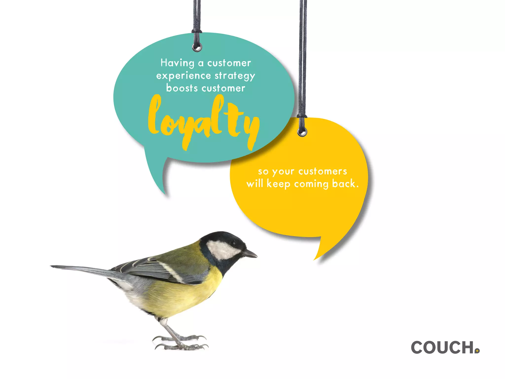 so your customers
will keep coming back.
loyalty
Having a customer
experience strategy
boosts customer
 