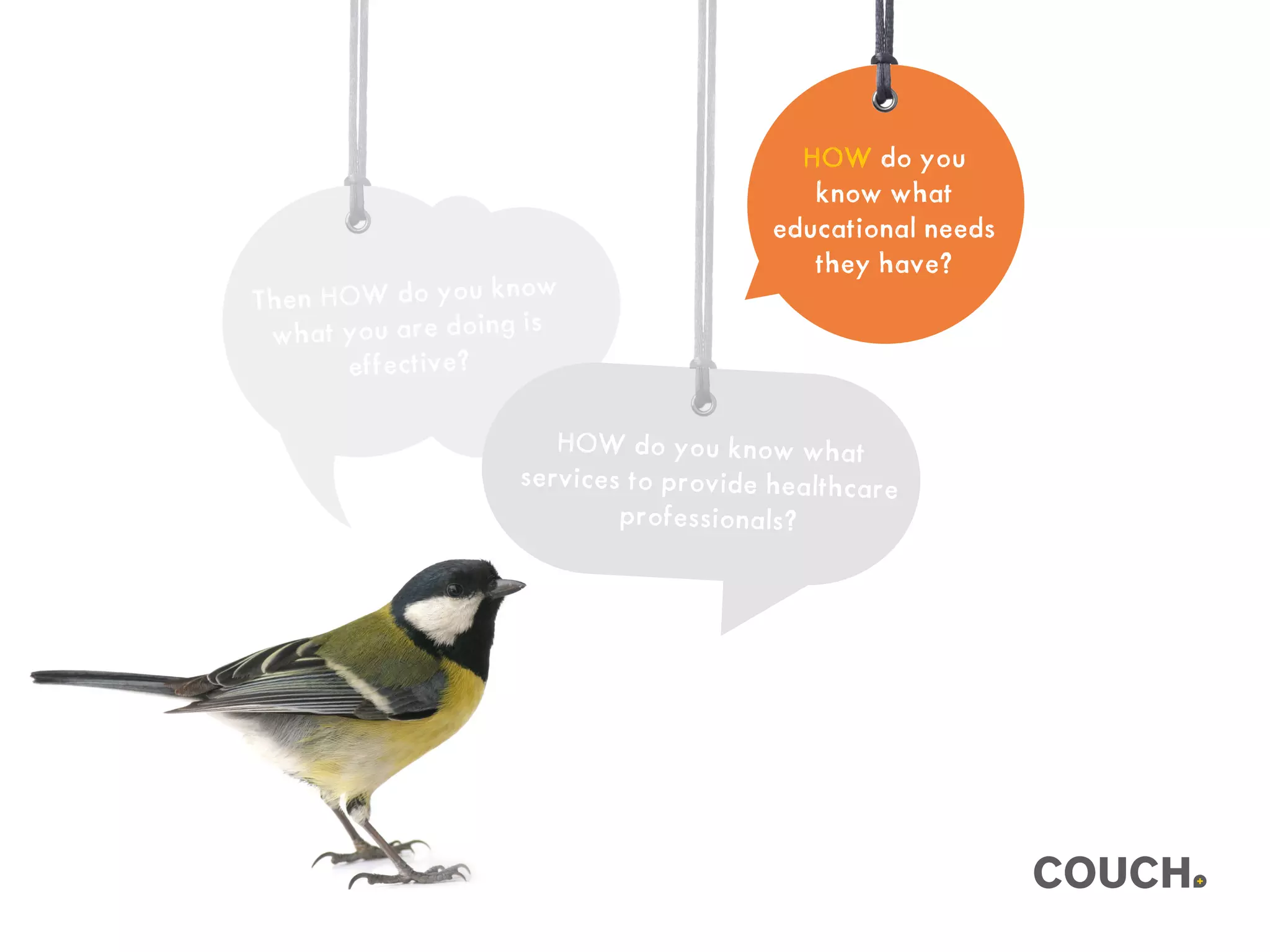 HOW do you
know what
educational needs
they have?
Then HOW do you know
what you are doing is
effective?
HOW do you know what
services to provide healthcare
professionals?
 