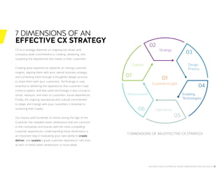 BUILDING YOUR CX STRATEGY: SEVEN DIMENSIONS FOR SUCCESS | PDF