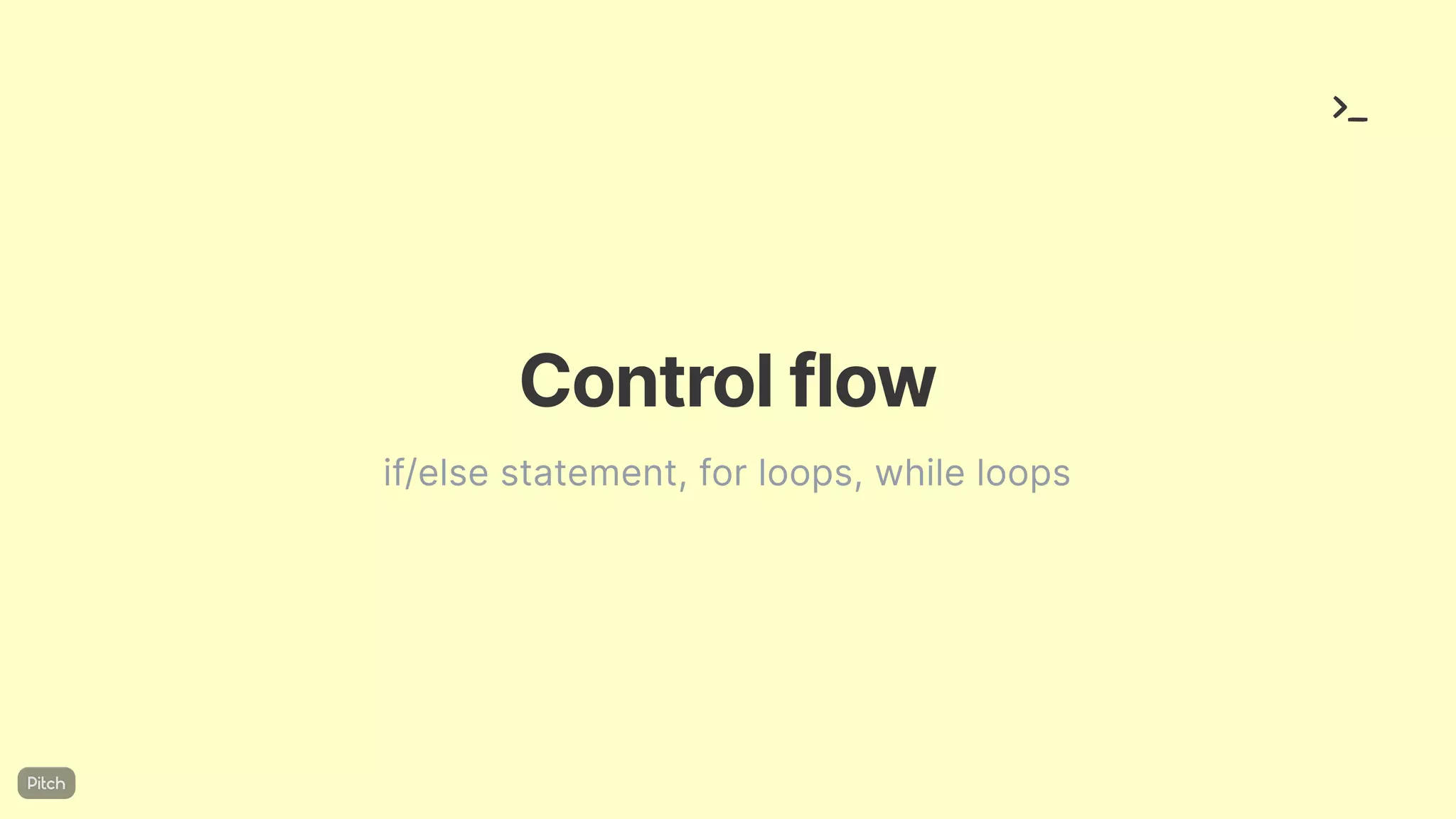 Control flow | PPT
