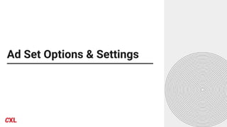 Ad Set Options & Settings
 