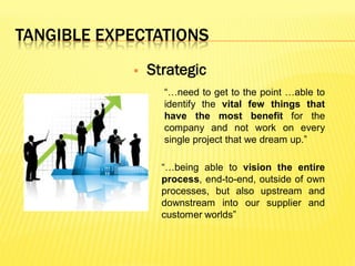 Process Expectation CXO expectations of process improvement professionals | PDF