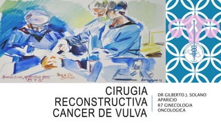 CIRUGIA
RECONSTRUCTIVA
CANCER DE VULVA
DR GILBERTO J. SOLANO
APARICIO
R7 GINECOLOGIA
ONCOLOGICA
 