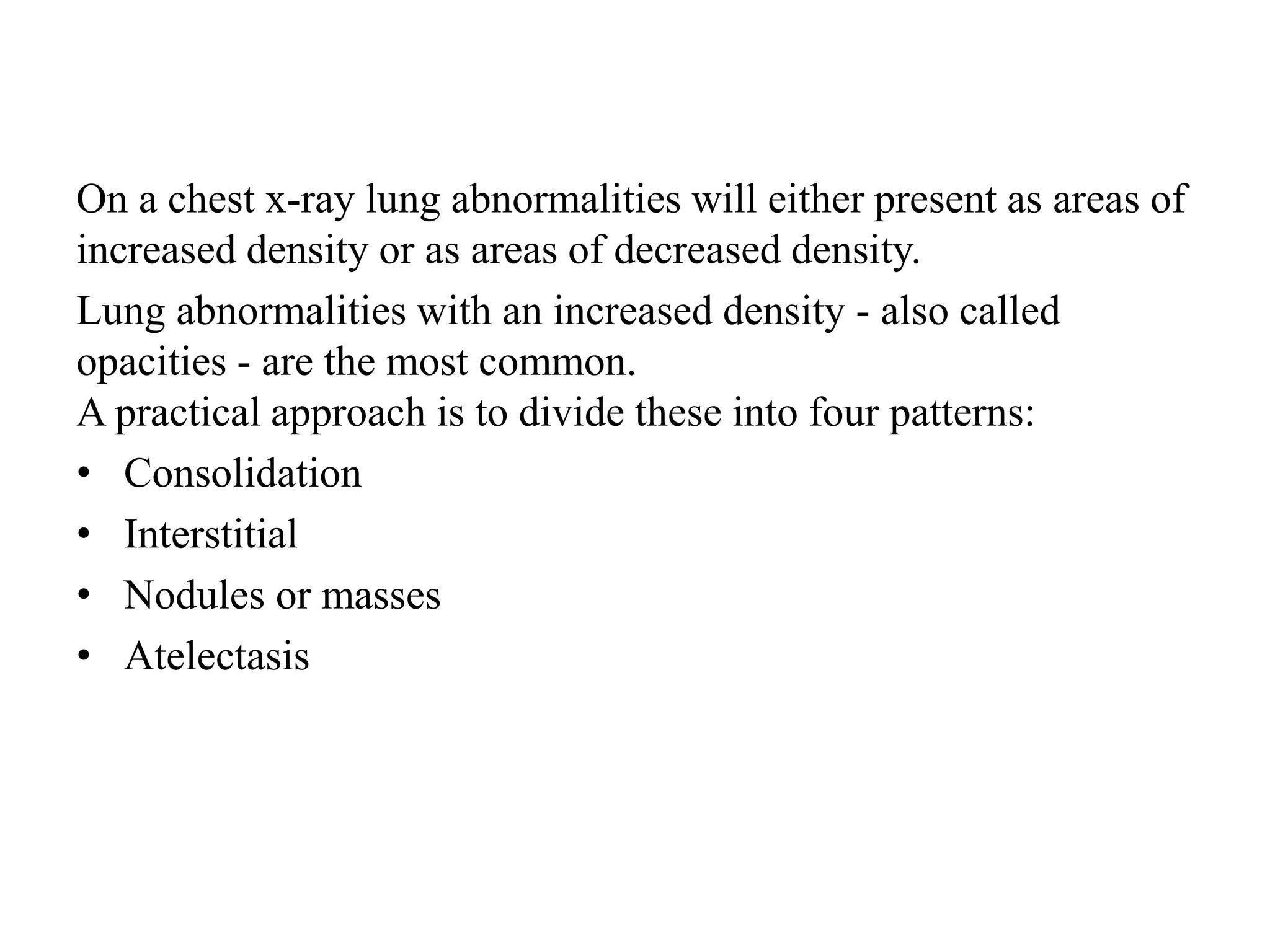 Chest X-ray patterns | PPTX
