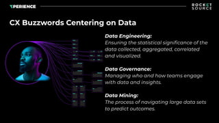 CX Buzzwords Centering on Data
Data Engineering:
Ensuring the statistical signiﬁcance of the
data collected, aggregated, c...