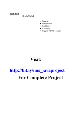 Internet mail system java project | DOC