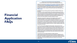 Financial
Application
FAQs
10
 