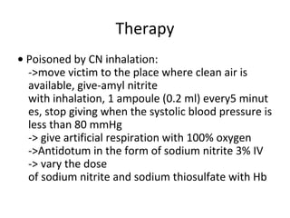 Cynide Injection Cyanide intoxication | PPT