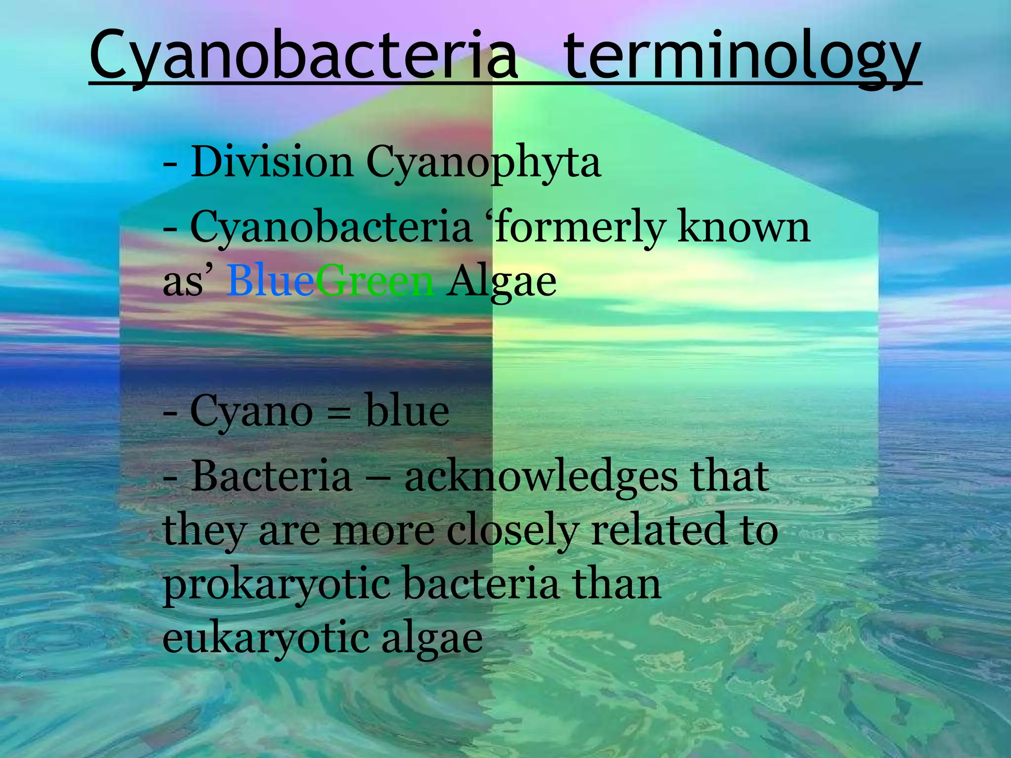 Cyanobacteria lecture | PPT