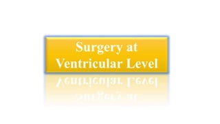 Surgery at
Ventricular Level
 