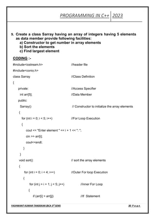 c++ practical Digvajiya collage Rajnandgaon | PDF