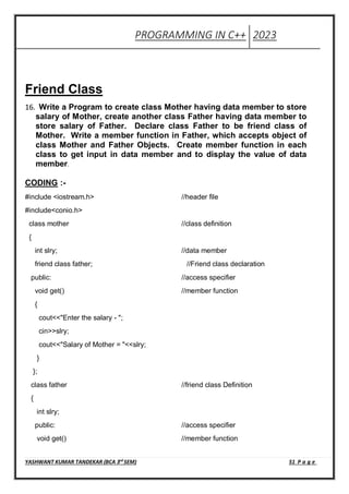 c++ practical Digvajiya collage Rajnandgaon | PDF