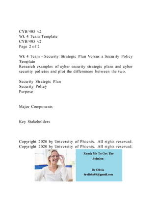 Cyb Example CYB405 v2Wk 4 Team TemplateCYB405 v2Page 2 of 2Wk 4 Te | DOCX ...