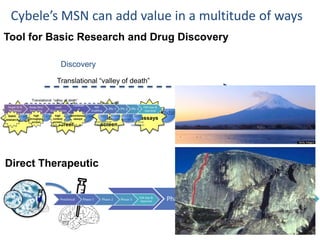 Cybele’s MSN can add value in a multitude of ways
Tool for Basic Research and Drug Discovery
Discovery

Preclinical

Clini...