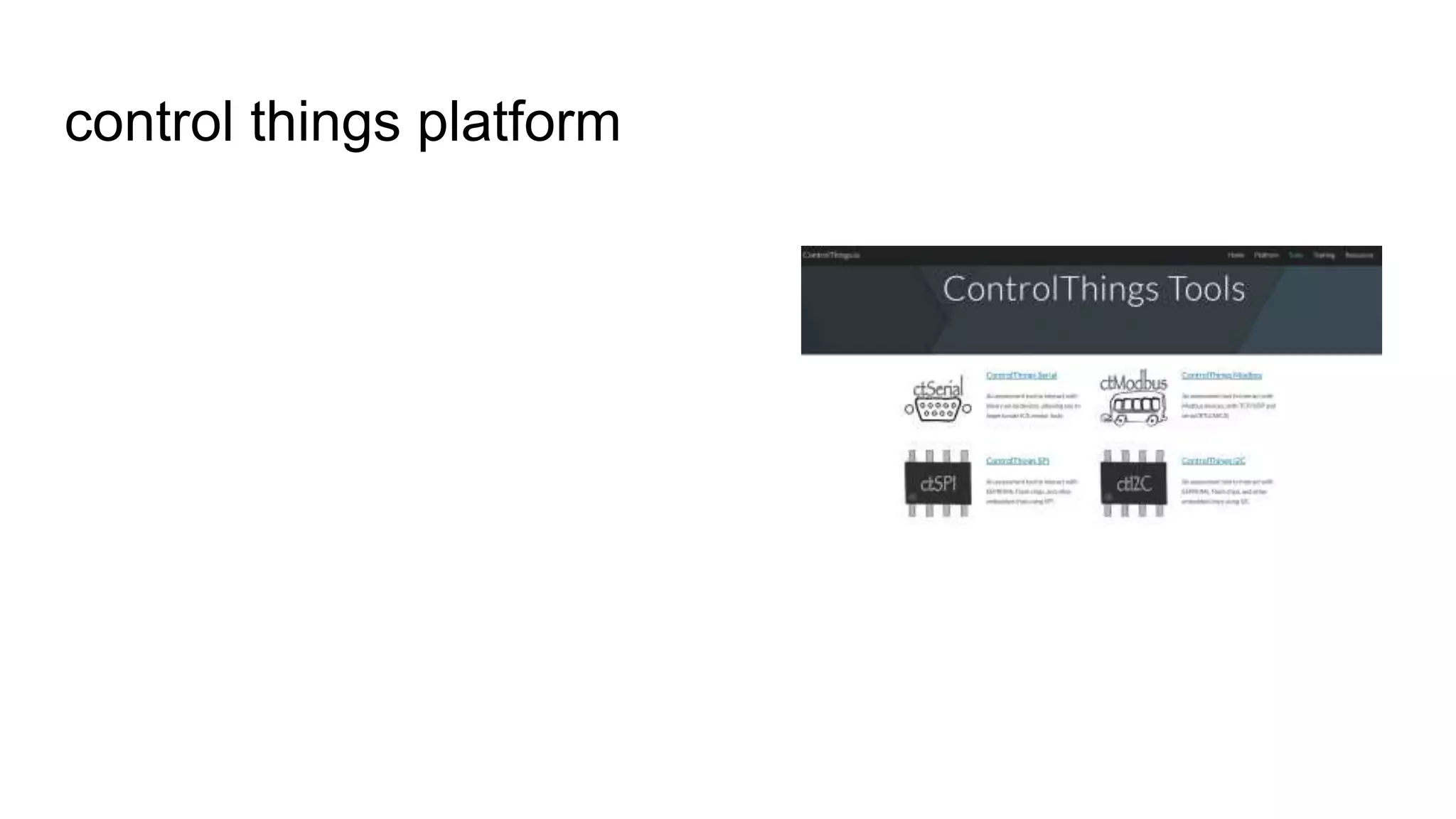 control things platform
 