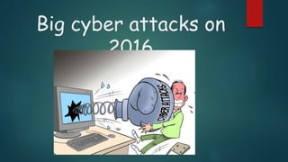 Big cyber attacks on
2016
 