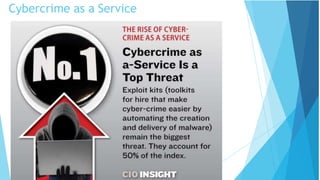 Cybercrime as a Service
 