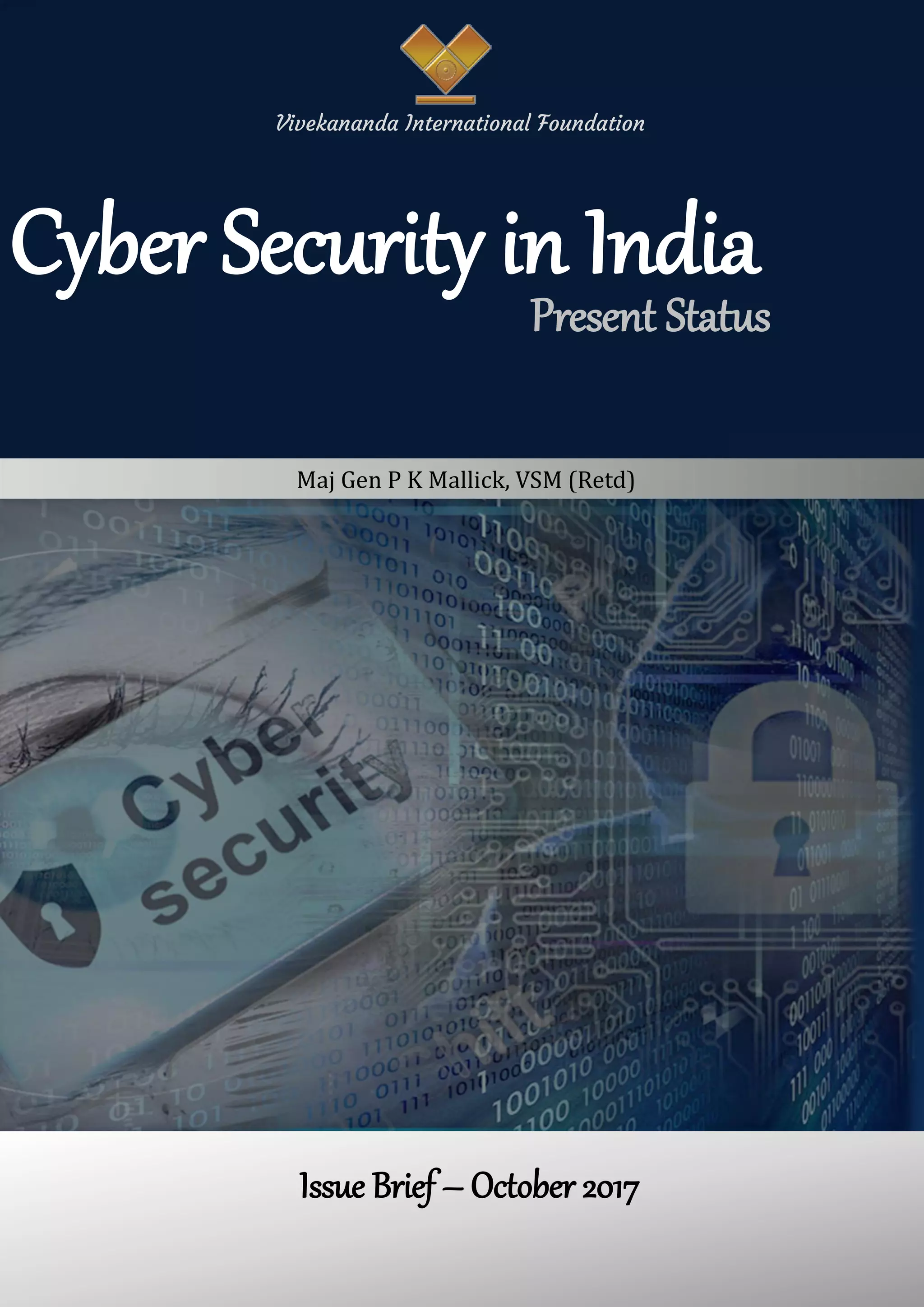 Cyber Security In India Present Status Pdf Information And Network