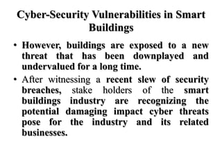 Cyber Security in Smart Buildings | PPTX