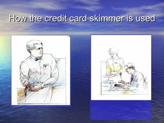 How the credit card skimmer is usedHow the credit card skimmer is used
 