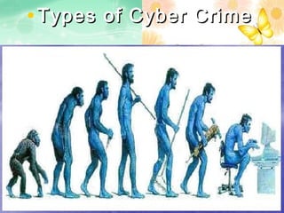 • Types of Cyber CrimeTypes of Cyber Crime
 