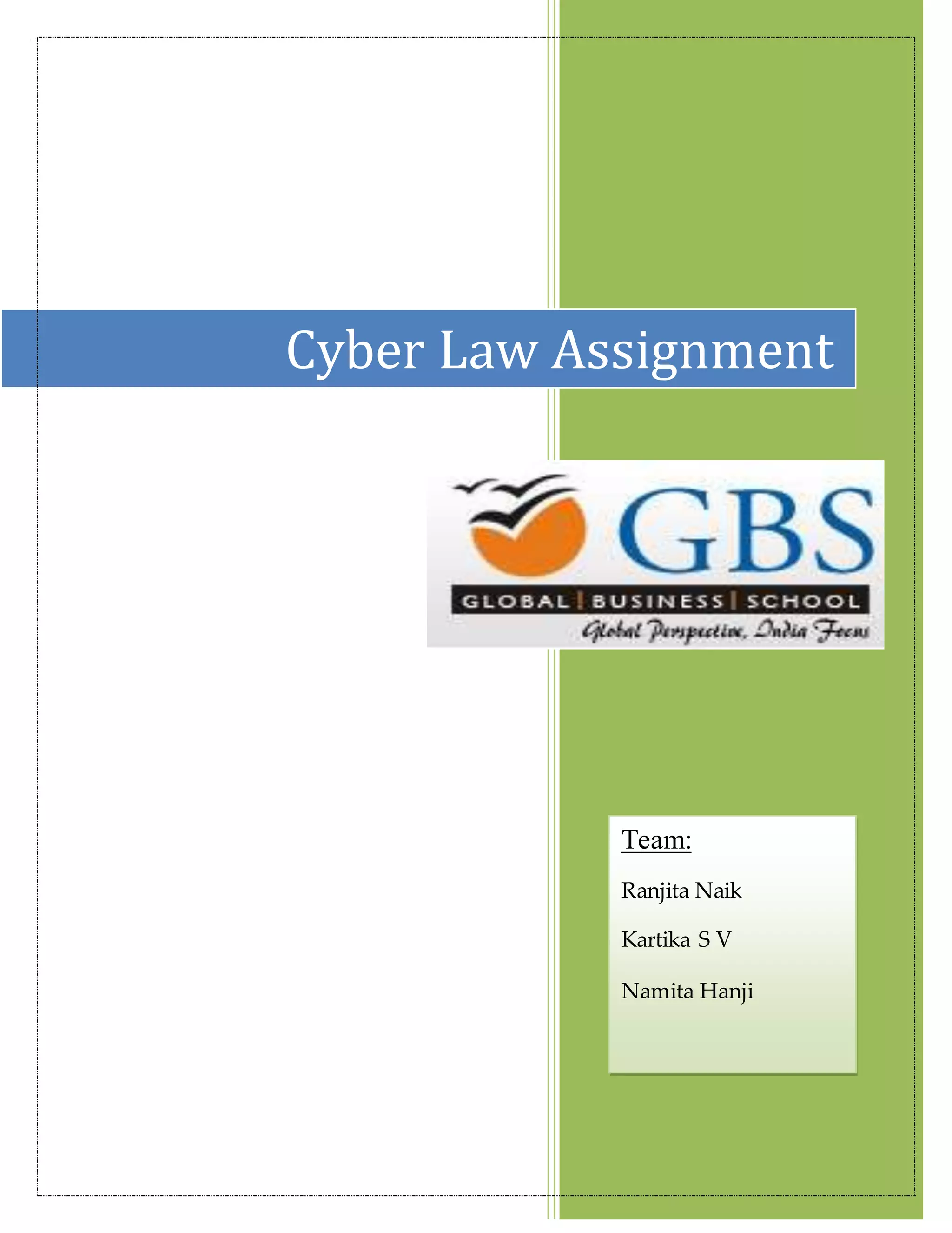 Cyber laws and sections according to IT Act 2000 PDF