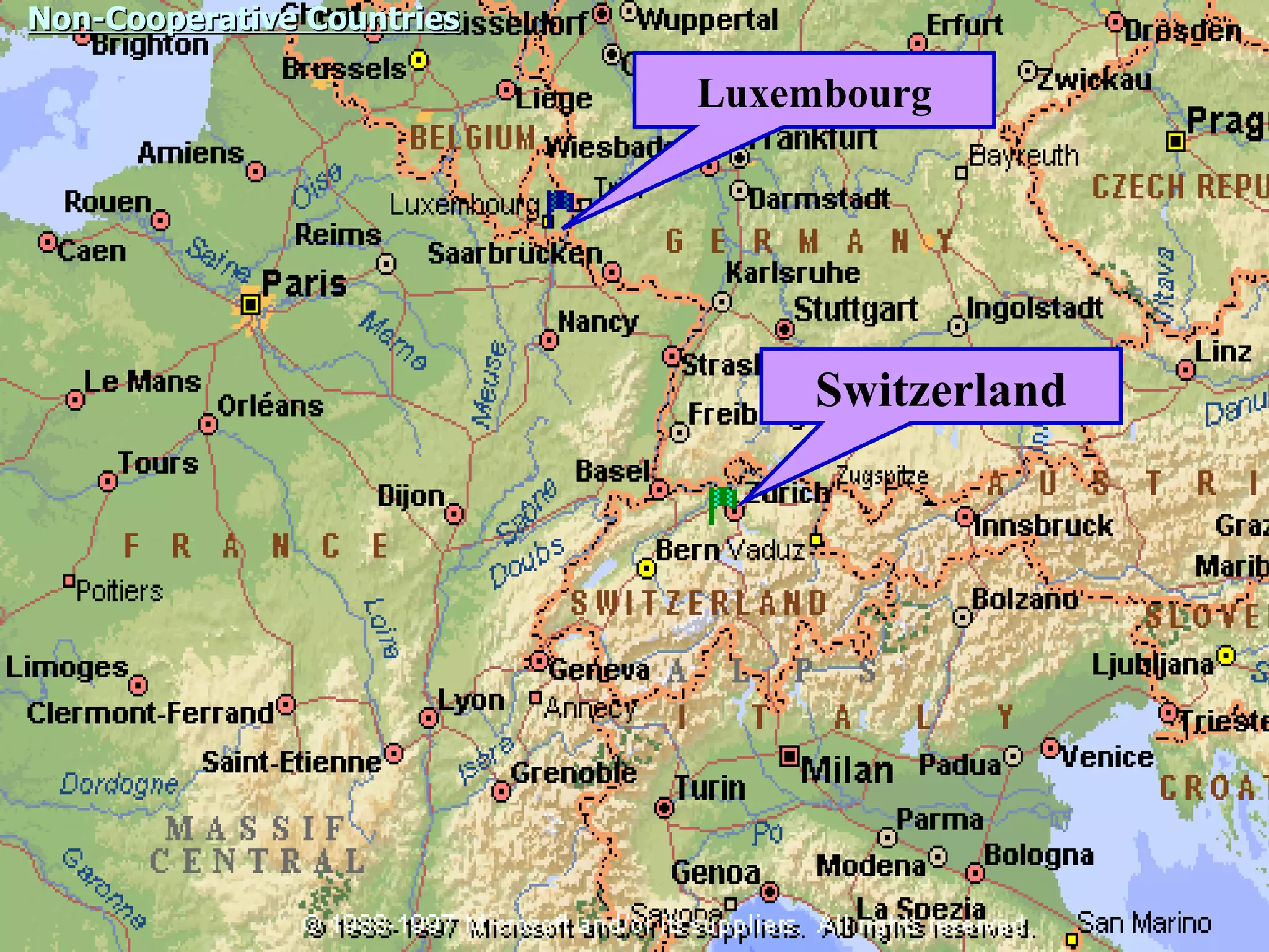 Non-Cooperative Countries Switzerland Luxembourg 