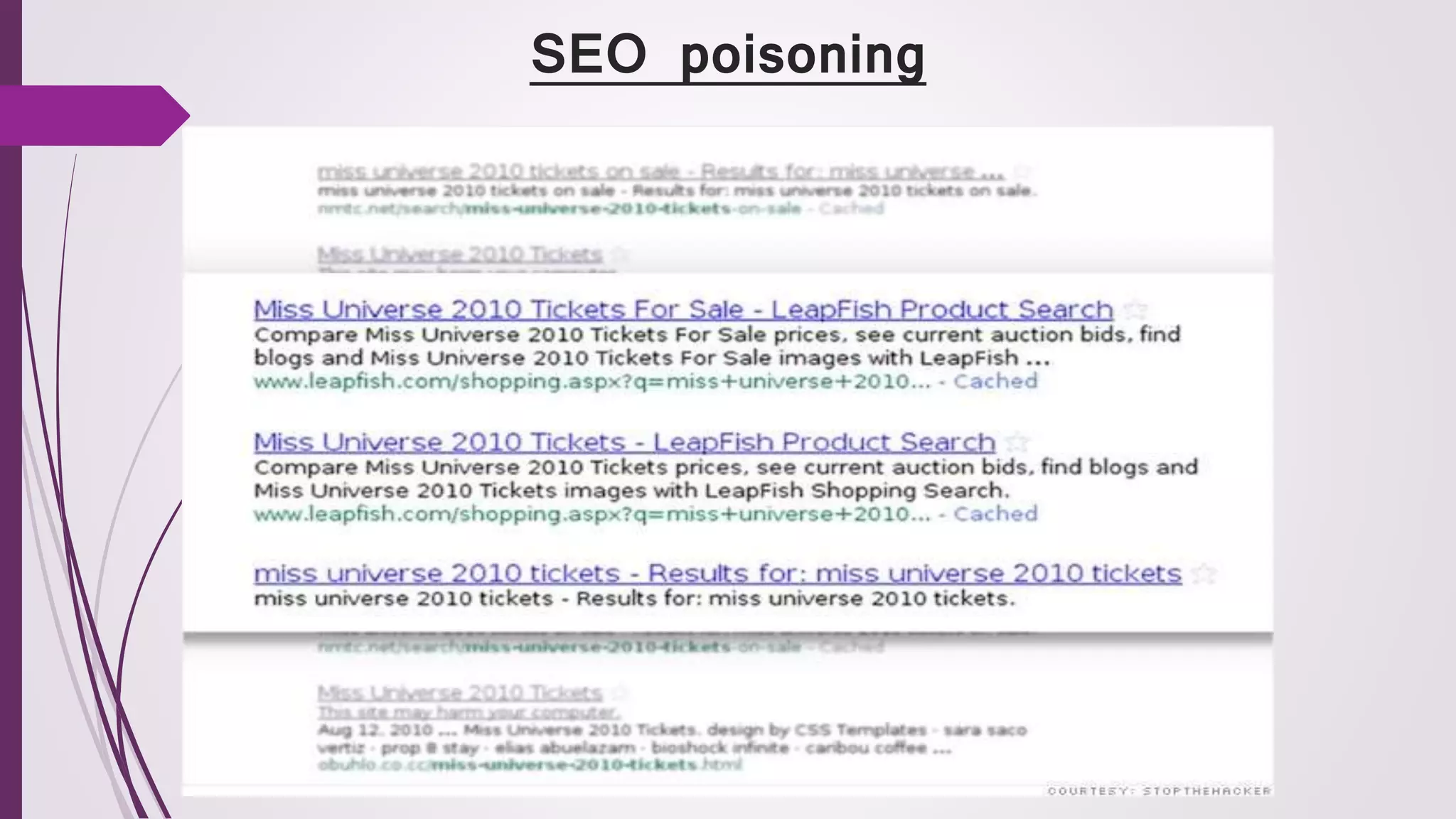 SEO poisoning
 