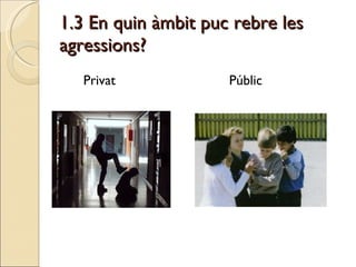 1.3 En quin àmbit puc rebre les agressions? Privat Públic 