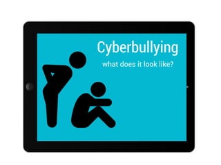 Cyberbullying
what does it look like?
 