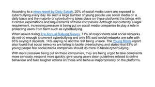 Cyberbullying Guide - Parents, Teachers & Children | PPTX