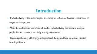 Cyberbullying and Its Impact on Mental Health: Awareness and Prevention ...