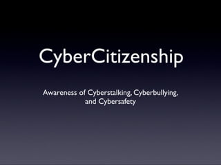 Introduction to Cybersafety